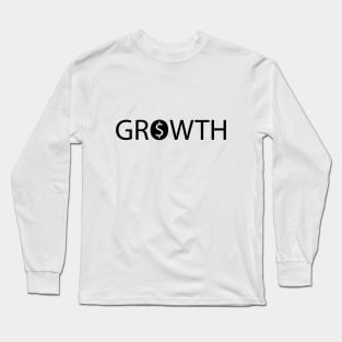 Financial growth artistic typographic logo Long Sleeve T-Shirt